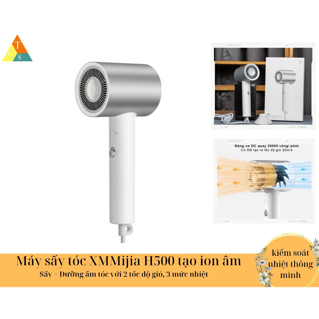 Hàng Chính Hãng- Máy sấy tóc XM Mijia H500 CMJ03LX tạo ion âm