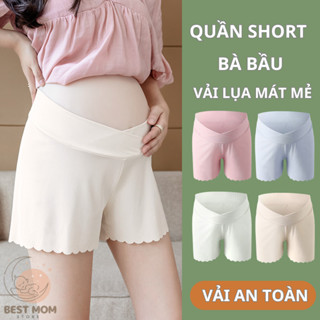 Quần Short Bầu Legging BESTMOM vải lụa mát dáng rộng