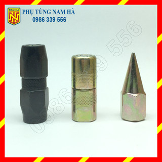 Các loại đầu bơm mỡ bò, đầu bơm mỡ bò kẹp nhanh 2 cánh 6 chấu, đầu bơm mỡ đầu bằng đầu chụp, đầu bơm mỡ nhọn