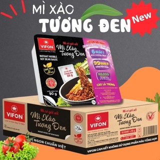 Thùng mì trộn tương đen vifon 18 khay mỳ sốt xào hương vị thơm ngon.