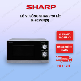 Lò vi sóng Sharp R-205VN(S) 20 lít - Điều khiển cơ - Không nướng - Hàng chính hãng giá rẻ