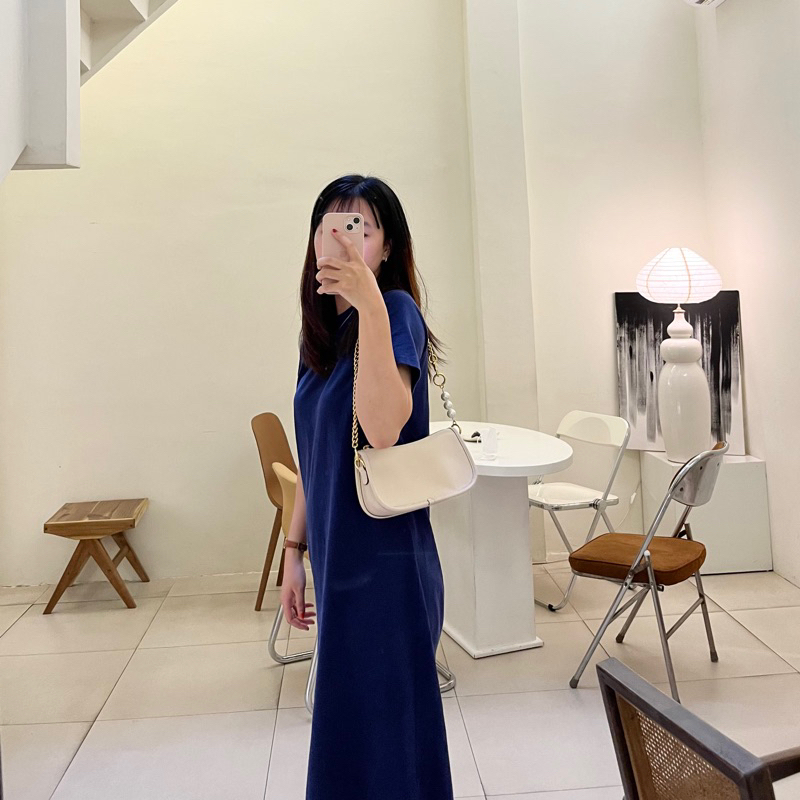 Túi Đeo Chéo Nữ Dây Ngọc Trai Nhân Tạo Da Mềm Thời Trang Cidu CD25