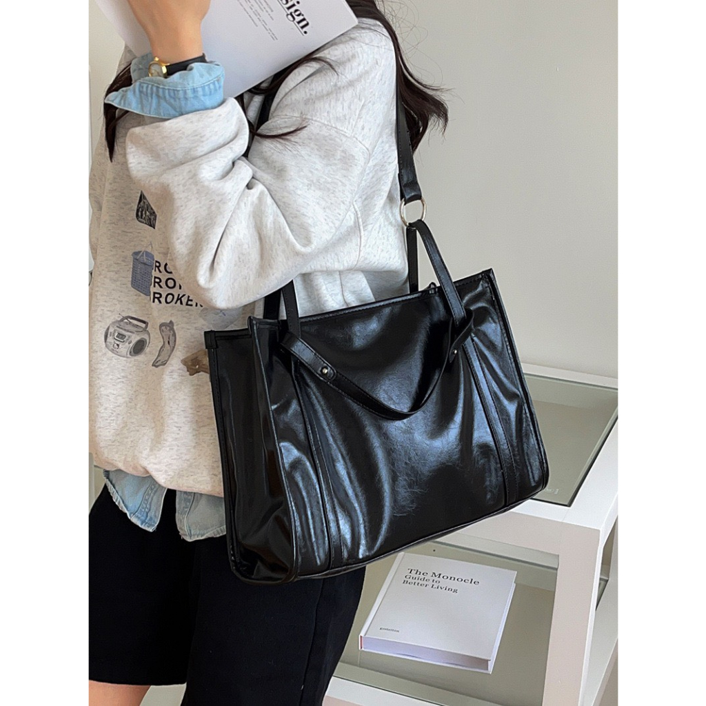 Túi tote túi đeo vai nữ da bóng đi làm đi học