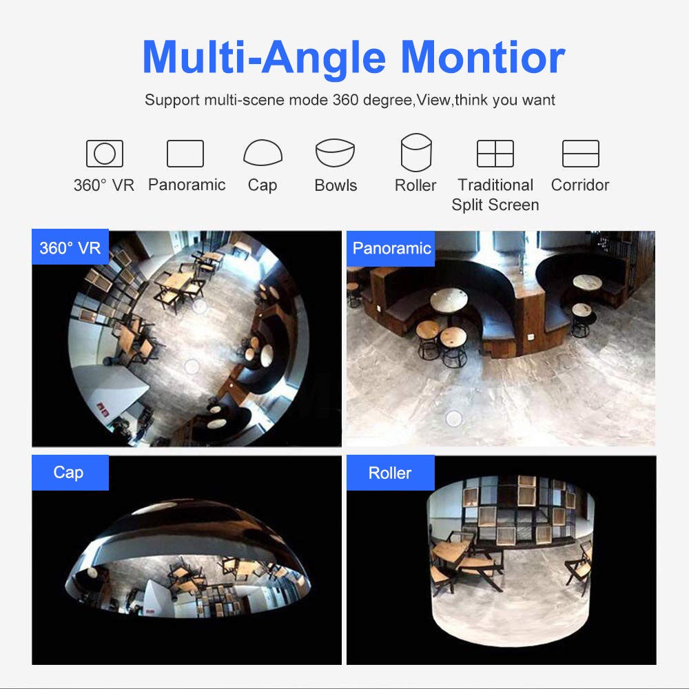 Camera Wifi ốp Trần Không Dây V380 Pro Full HD, Góc Quay Toàn Cảnh, Siêu Rộng 360 Độ, Hình ảnh Chân Thực