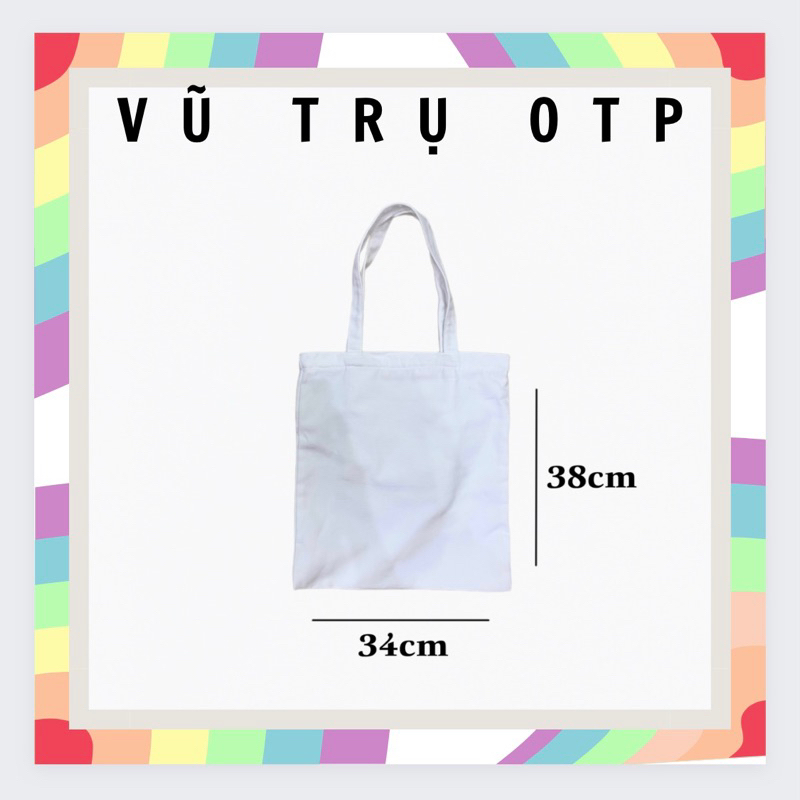 Túi vải tote Canvas in 2 mặt hình OTP duễ thương
