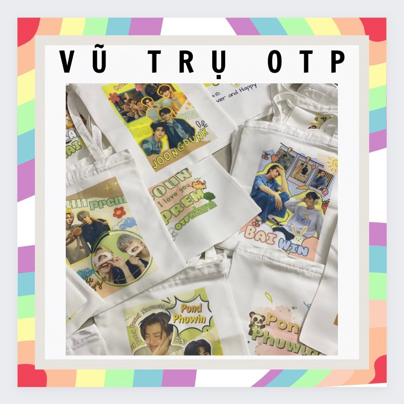 Túi vải tote Canvas in 2 mặt hình OTP duễ thương