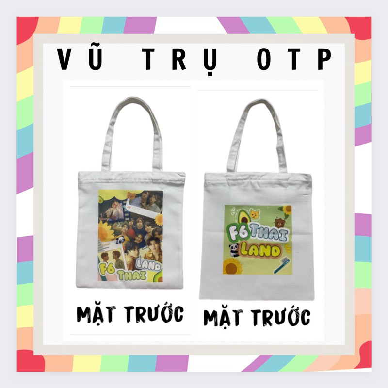Túi vải tote Canvas in 2 mặt hình OTP duễ thương