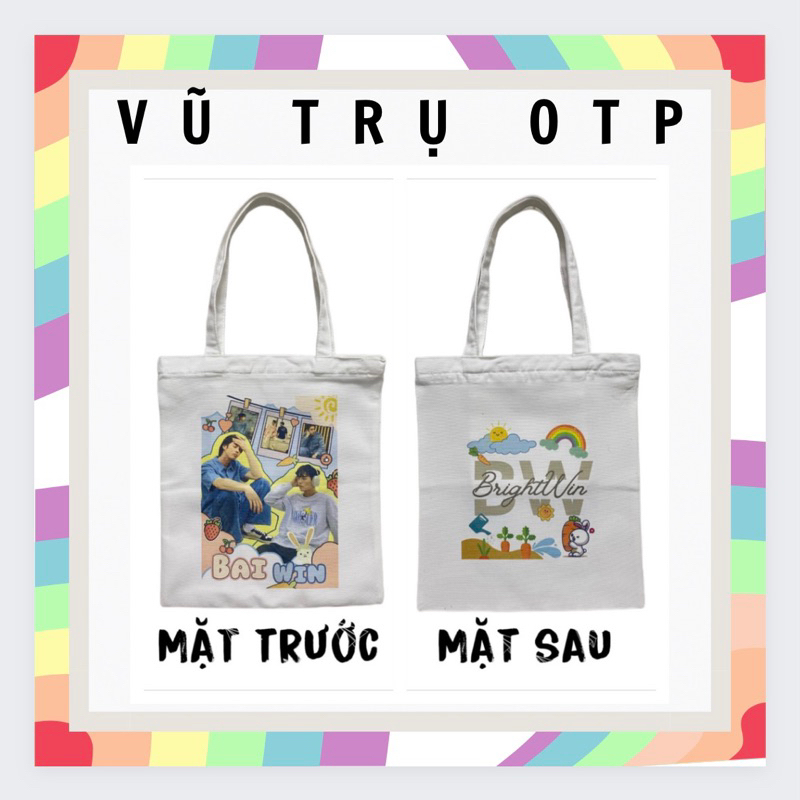 Túi vải tote Canvas in 2 mặt hình OTP duễ thương
