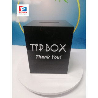 Hộp Tip Box mica sang trọng, hộp mica đựng tiền