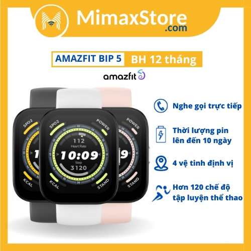 [Hoả Tốc - HCM] Đồng Hồ Thông Minh Amazfit Bip 5 Nghe Gọi Trực Tiếp | Hàng Chính Hãng | Bảo Hành 12 Tháng | Mimax Store