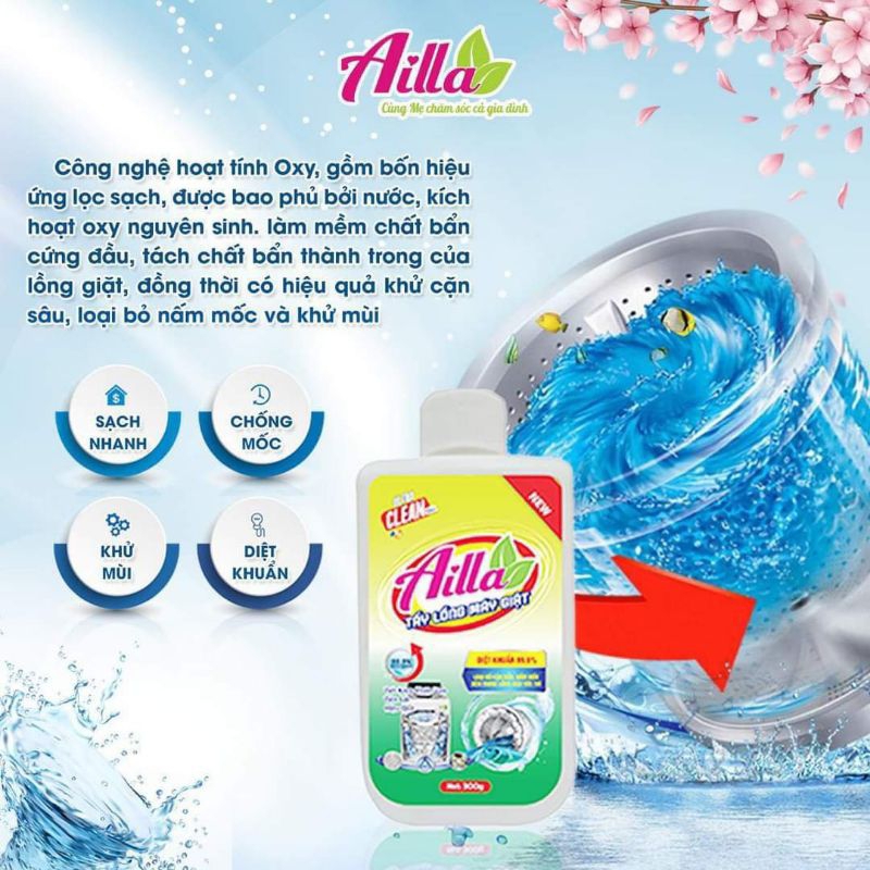 Tẩy lồng máy giặt Ailla