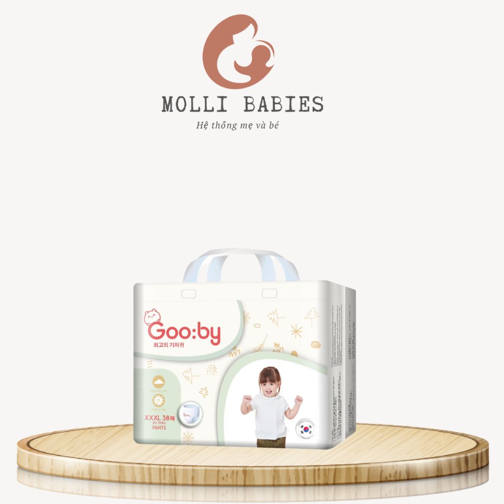 Tã/bỉm quần Gooby mềm mại, an toàn, siêu thấm hút size M/L/XL/XXL/XXXL