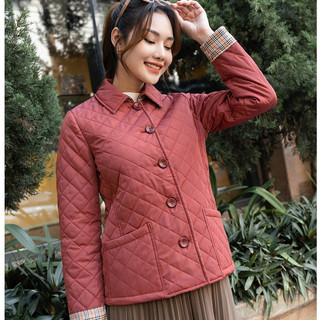  Áo phao nữ dáng ngắn LAMER cổ đức túi ốp L65P22T039