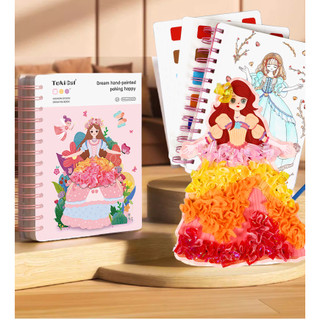 Đồ chơi tranh tô màu hoạt hình + tranh chọc giấy tạo mẫu công chúa disney thời trang vui nhộn giáo dục cho bé diy