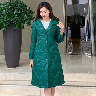 Áo phao nữ dáng dài trần trám LAMER L65P21T016