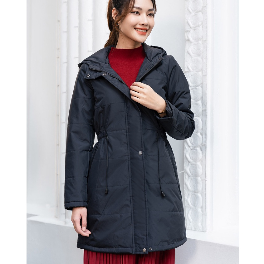 [Mã SGTTC40K giảm đến 40K đơn 50K] Áo Phao LAMER Parka Bo Eo Dáng Dài Chun Eo L65P22T028