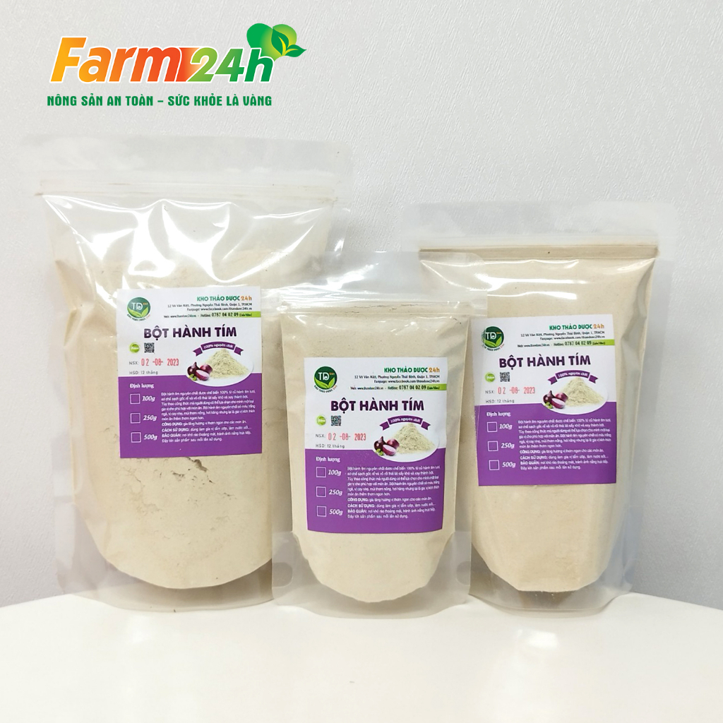 Bột hành tím nguyên chất 100 % từ thiên nhiên, gia vị nấu ăn thơm ngon, tiện lợi, dễ bảo quản | Farm24h