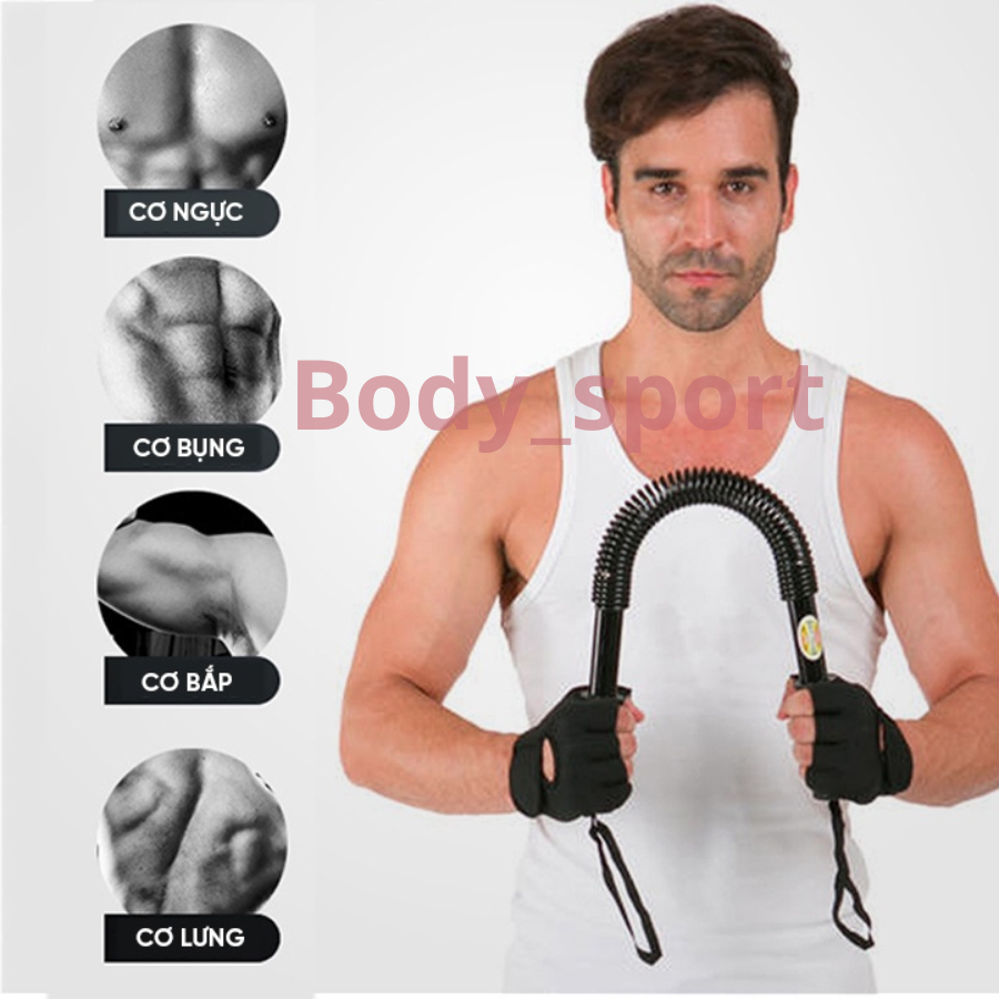 Gậy lò xo tập cơ tay Bodysport đồ tập cơ tay tại nhà dụng cụ tập gym tăng cơ ngực cơ tay 20kg 30kg 40kg 50kg 60kg