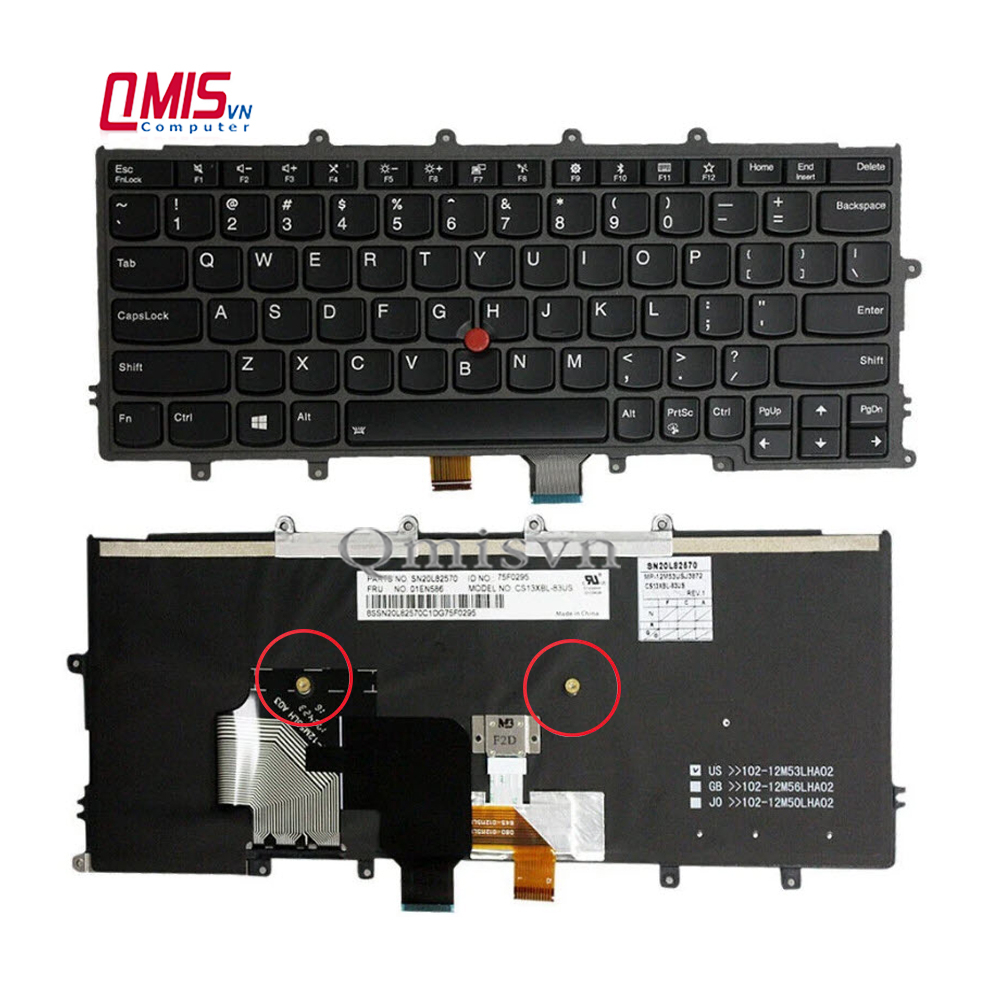 Bàn phím laptop Lenovo Thinkpad X240 X240s X250 X260 X270, 04Y0910 – X240