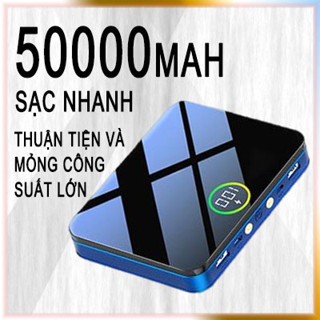 Bộ sạc dự phòng 50000mah gốc Powerbank Mini Powerbanks Màn hình kỹ thuật số di động Pin siêu mỏng Đầu ra kép đầu vào