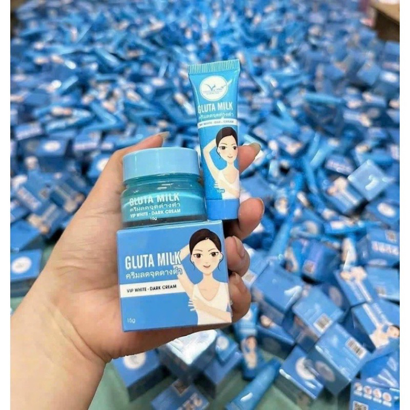 Kem Thâm nách Gluta Milk Thái Lan  giảm thâm, ngăn mùi cơ thể hiệu quả an toàn 15gr tặng kèm tuýp 10ml