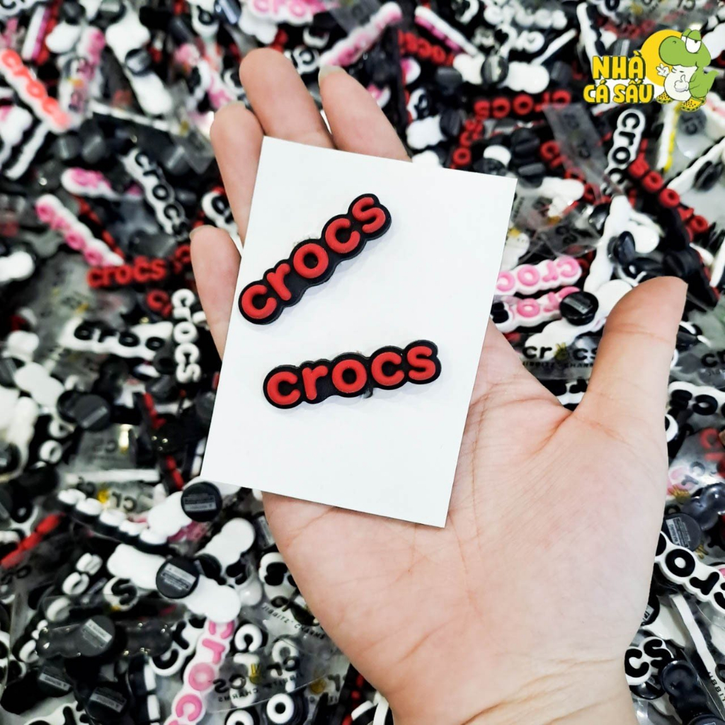 Jibbitz stickers charms crocs chữ cái, jibitz sticker chữ crocs gắn dép cross, dép sục chính hãng - Nhà Cá Sấu