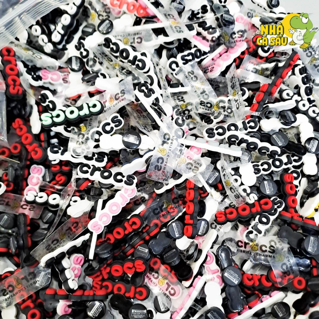 Jibbitz stickers charms crocs chữ cái, jibitz sticker chữ crocs gắn dép cross, dép sục chính hãng - Nhà Cá Sấu