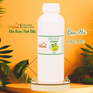 Tinh Dầu Bạc Hà Nguyên Chất 1 Lít VIDAME - Hàng Chính Hãng, Tinh dầu thơm xông phòng, bạc hà đuổi chuột, thơm mát