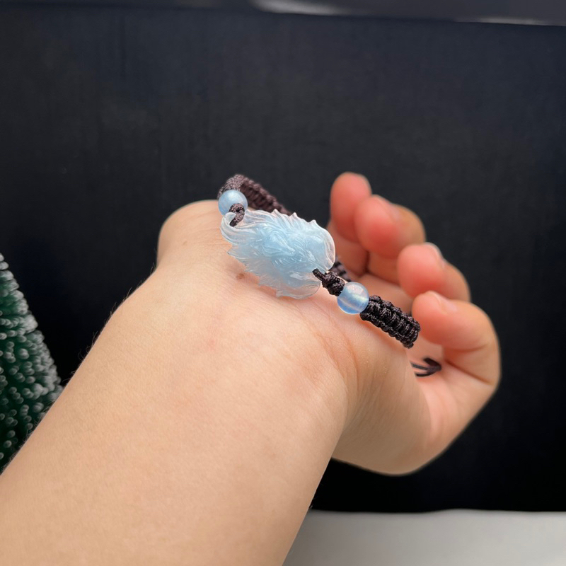 Vòng tay hồ ly phong thuy aquamarine