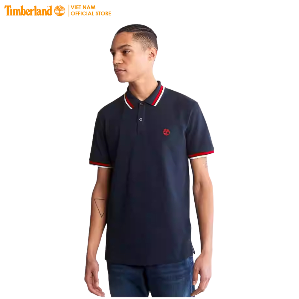 [SALE] Timberland Áo Thun Polo Nam Millers River Tipped Pique Polo Slim TB0A62SH