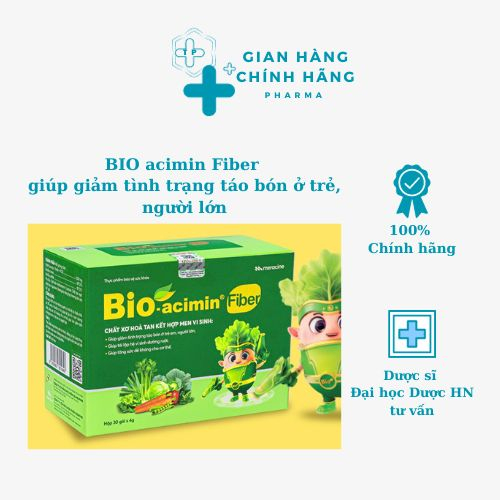 Men vi sinh Bio-acimin Fiber, giảm táo bón bổ sung chất xơ cho bé hệ tiêu hóa khỏe mạnh