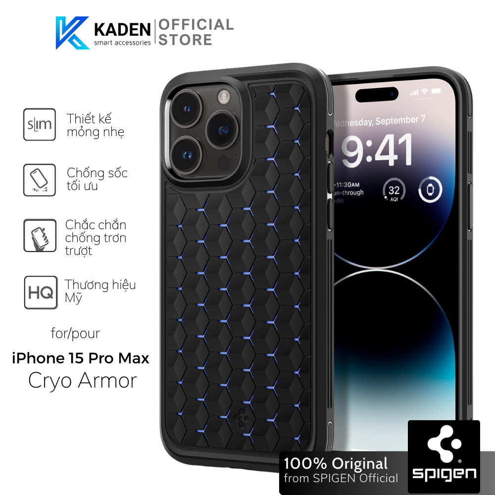 Ốp Lưng Spigen Iphone 15 Pro Max Cryo Armor – ACS06603 - ACS06604 - Hàng chính hãng