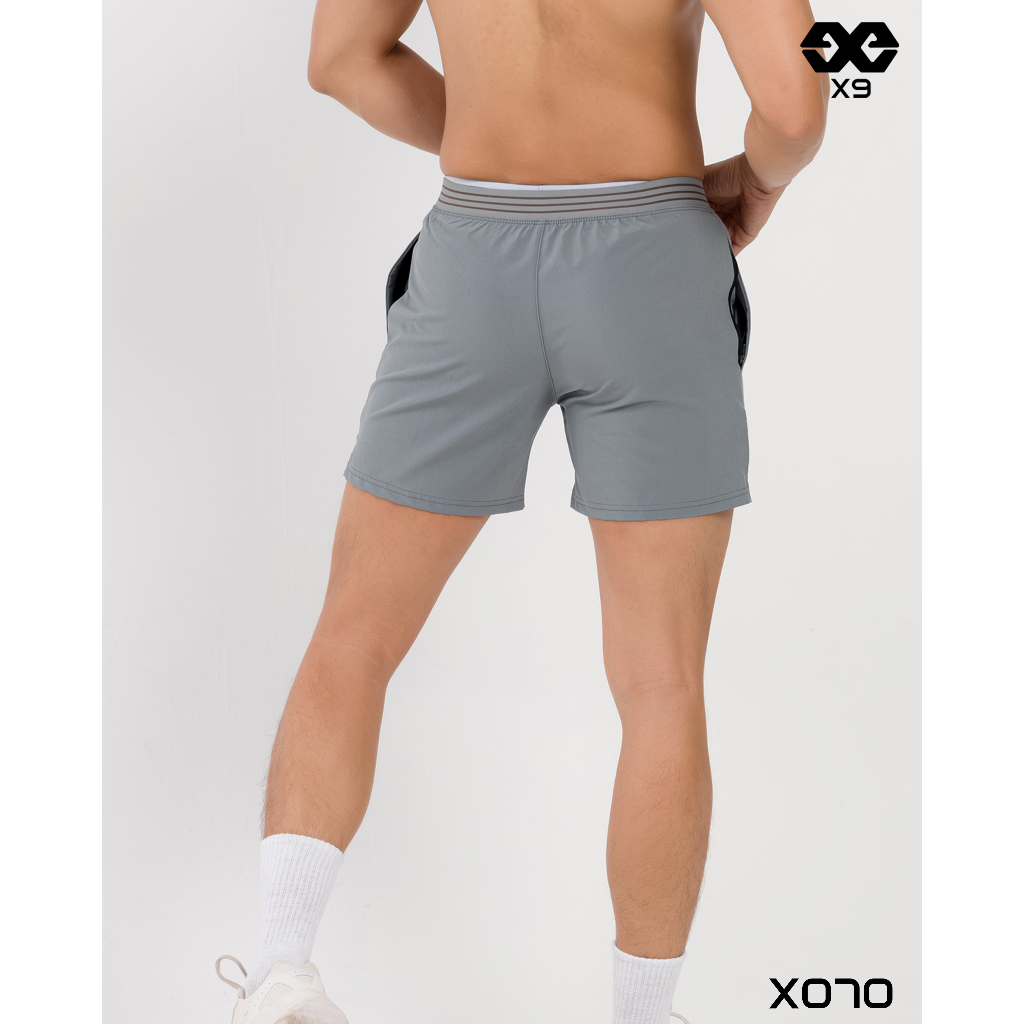 Quần Dù Thun Nam Đai Xéo Tập Gym Thể Thao Ngắn Ngang Đùi Slimfit Ôm Cao Cấp - X070 - X9 Sportswear