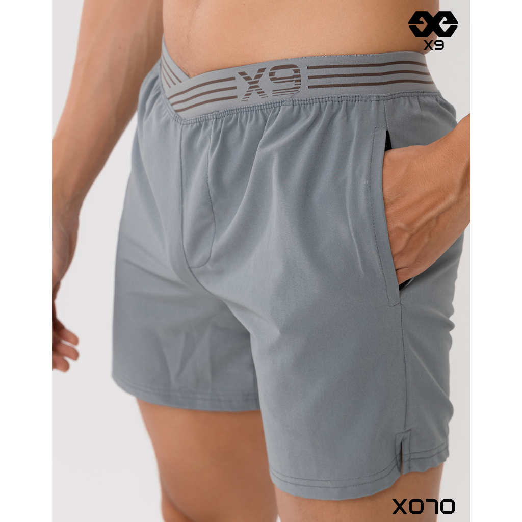 Quần Dù Thun Nam Đai Xéo Tập Gym Thể Thao Ngắn Ngang Đùi Slimfit Ôm Cao Cấp - X070 - X9 Sportswear
