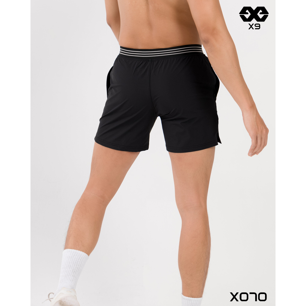 Quần Dù Thun Nam Đai Xéo Tập Gym Thể Thao Ngắn Ngang Đùi Slimfit Ôm Cao Cấp - X070 - X9 Sportswear