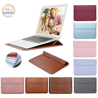 Túi đựng Macbook, Bao da laptop chống sốc bảo vệ máy 13.3/14/15.4inch da PU kết hợp giá đỡ cao 3-4cm