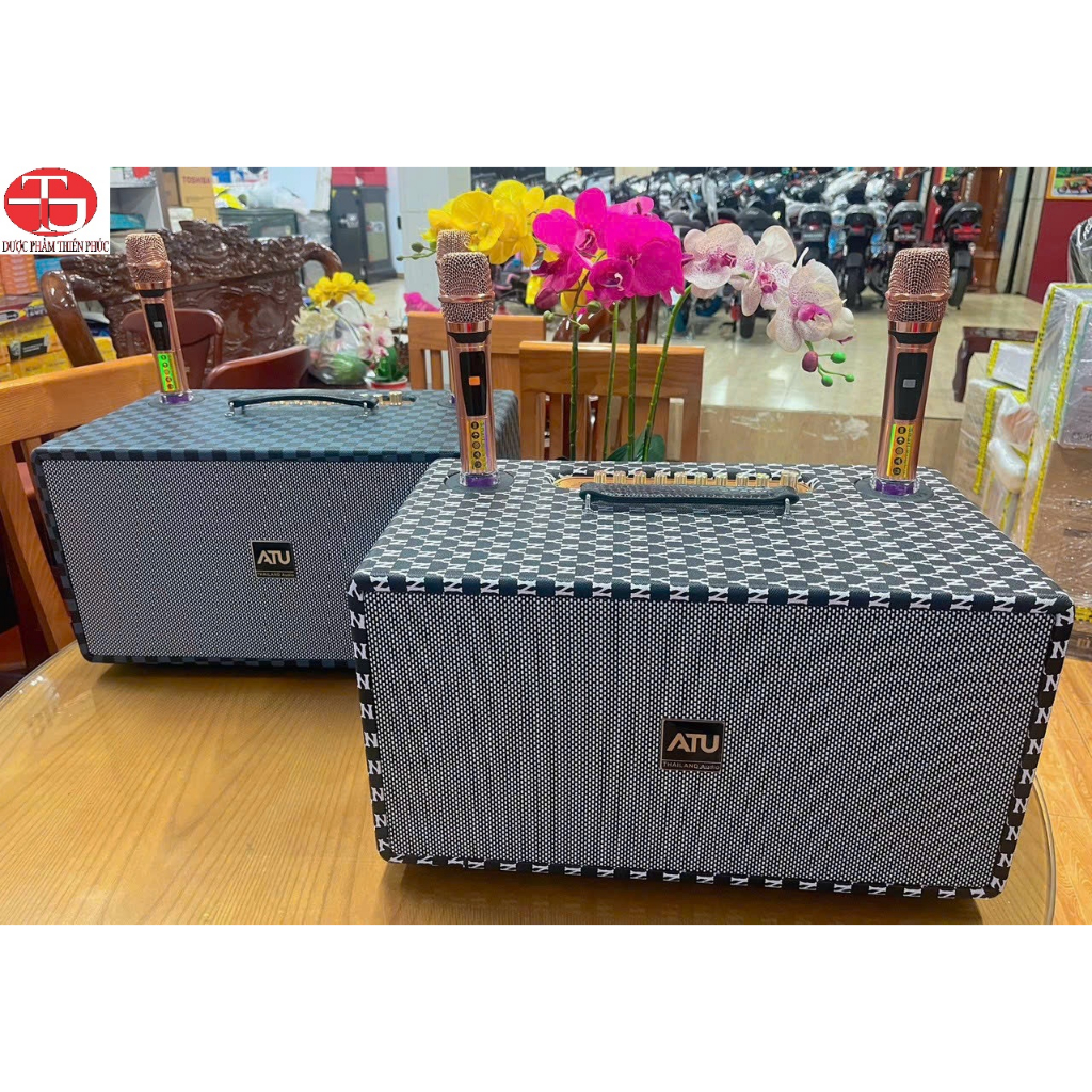 [HCM] Loa karaoke xách tay chính hãng ATU Thái Lan AT20 (Loa 2 đường tiếng, 2 bass 20cm, 2 treble, 2 Micro UHF, 150W - 5