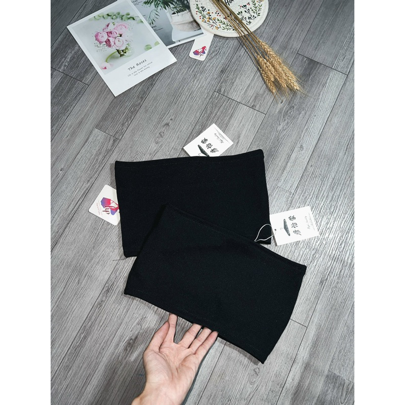 Áo quây không mút, áo ống thun gân quây dáng ngắn G384