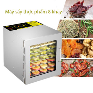 Máy sấy hoa quả thực phẩm 8 khay inox, sấy khô trái cây tiên lợi [BH 12 Tháng]
