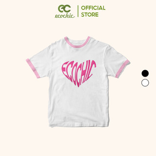Áo phông baby tee ecochic heart local brand chính hãng unisex form ôm premium cotton 100% f030