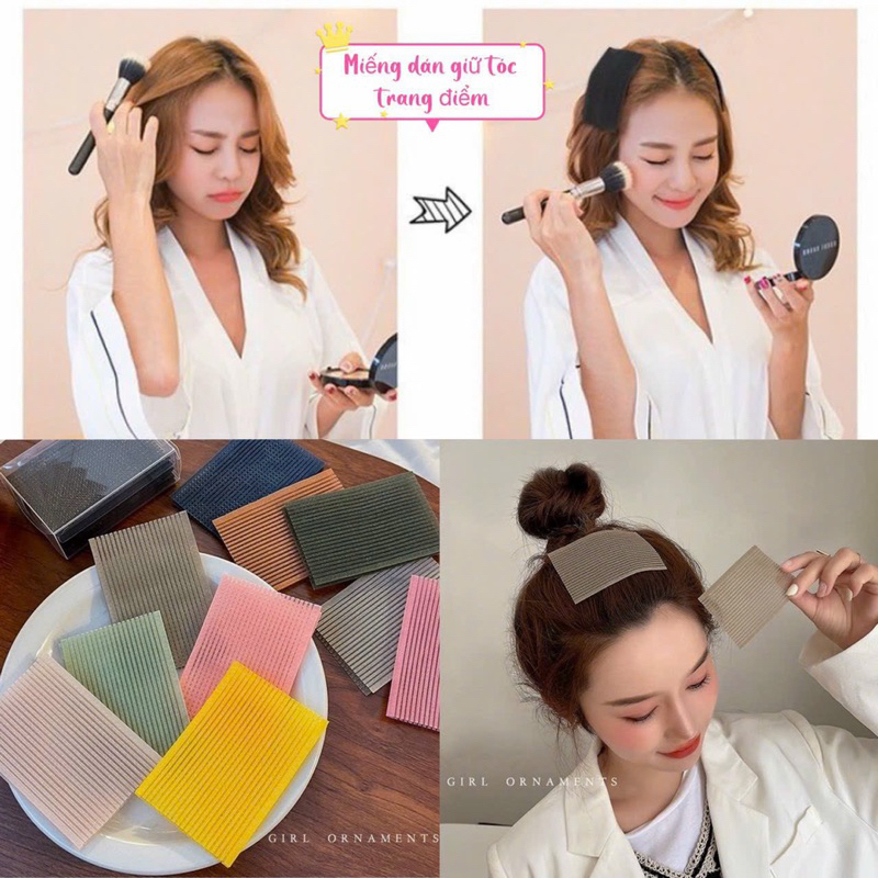 🍀🍀Sét 10 Miếng dán tóc mái giữ tóc trang điểm