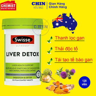 Viên uống hỗ trợ thải độc gan swisse liver detox 120 viên úc