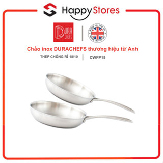 Chảo inox DURACHEFS 24cm 28cm Chính hãng thương hiệu từ Anh