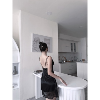 Váy ngủ lụa Layla dress đen