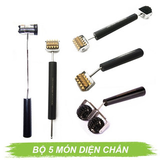Bộ 5 món dụng cụ diện chẩn( lăn đồng cầu sừng, gai đôi lớn, lăn đồng lớn, lăn dò đồng, búa )