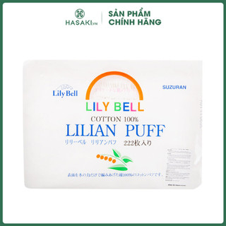 Bông Tẩy Trang LilyBell Lilian Puff Cotton 222 Miếng Hasaki Sản Phẩm Chính Hãng
