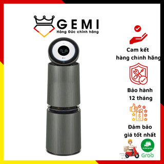 Máy lọc không khí lg puricare object collection 360° alpha up 2 tầng as353ngda, màu xanh xám, model 2023