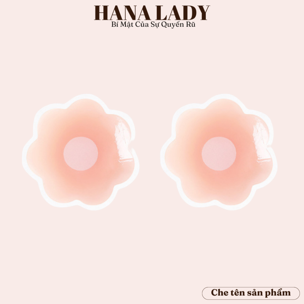 Miếng dán ngực, hộp 10 miếng dán ti silicon hình hoa thông hơi cao cấp DT016