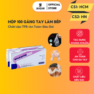 Hộp 100 găng tay nấu ăn siêu dai Victoria Bay, Bao Tay Siêu Dai An Toàn Cho Sức Khỏe Làm Bếp Nấu Ăn Vệ Sinh GTC02