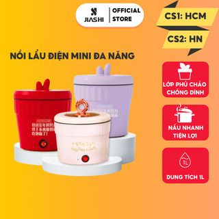 Nồi lẩu điện mini đa năng, ca nấu mì dung tích 1L, Lõi chống dính công suất 3-500W dành cho học sinh, sinh viên NLD03